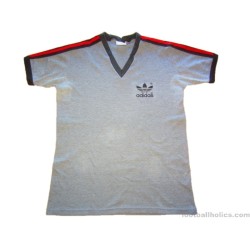 1980s Adidas Vintage Trefoil Grey T-Shirt
