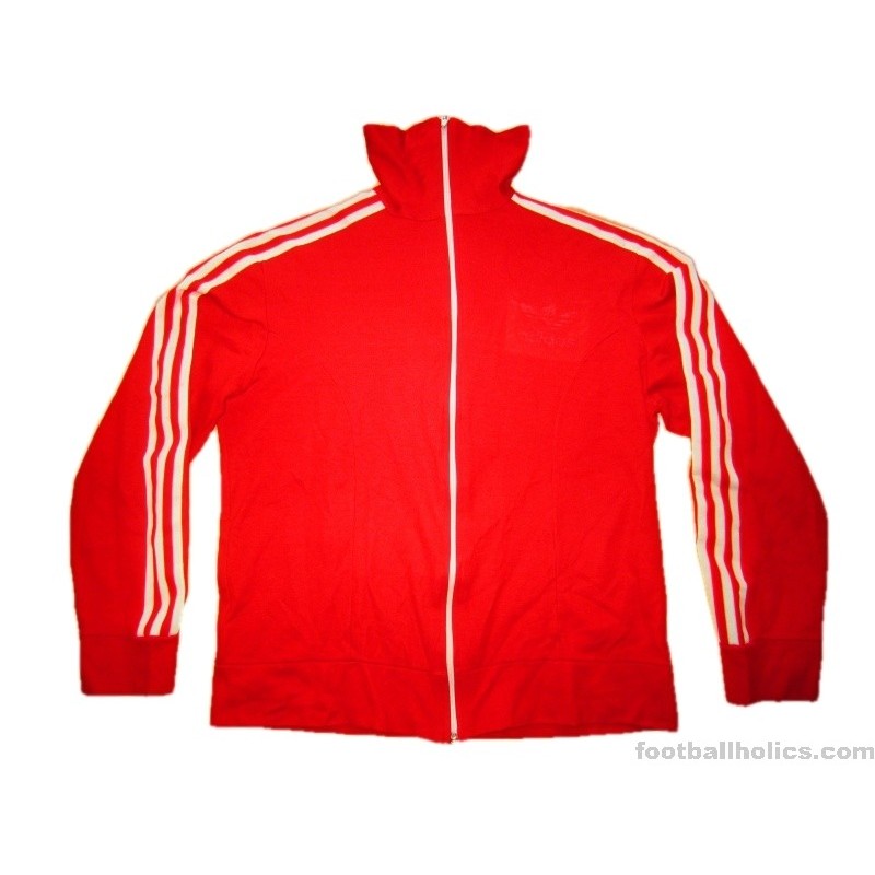 1970s Adidas Vintage Red Tracksuit Top