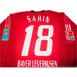 2003/2004 Bayer Leverkusen Match Worn Sahin 18 Centenary Home