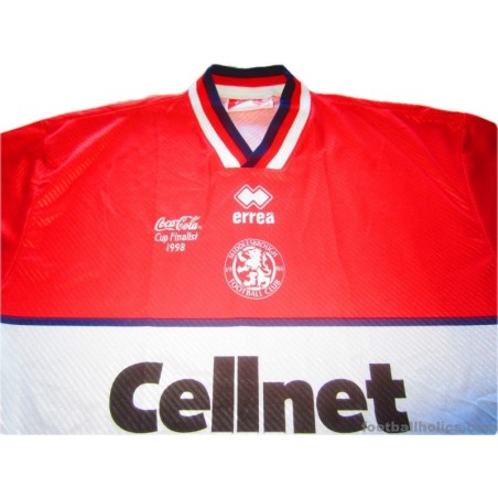 1998 Middlesbrough 'Coca Cola Cup Final' Home