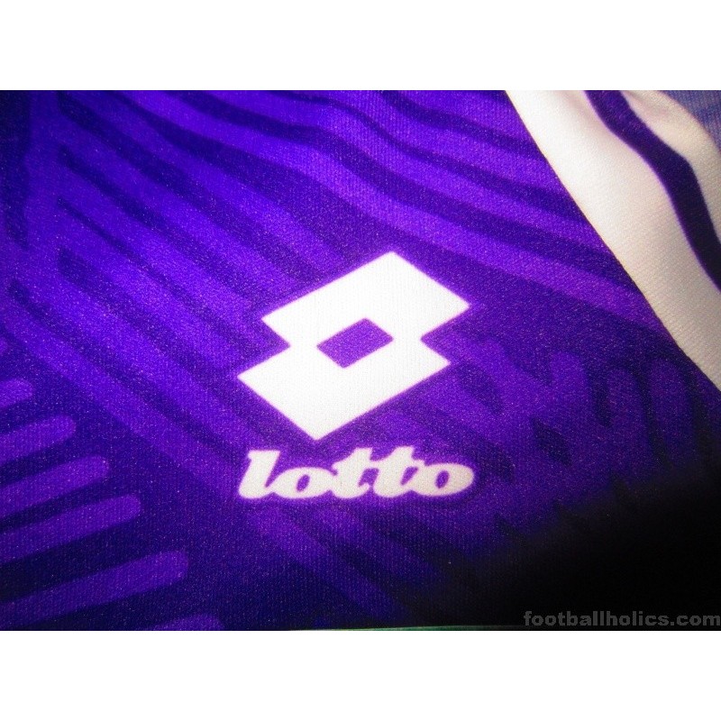 Match worn/issued Fiorentina home shirt 1992-1993 by #5 (Faccenda)