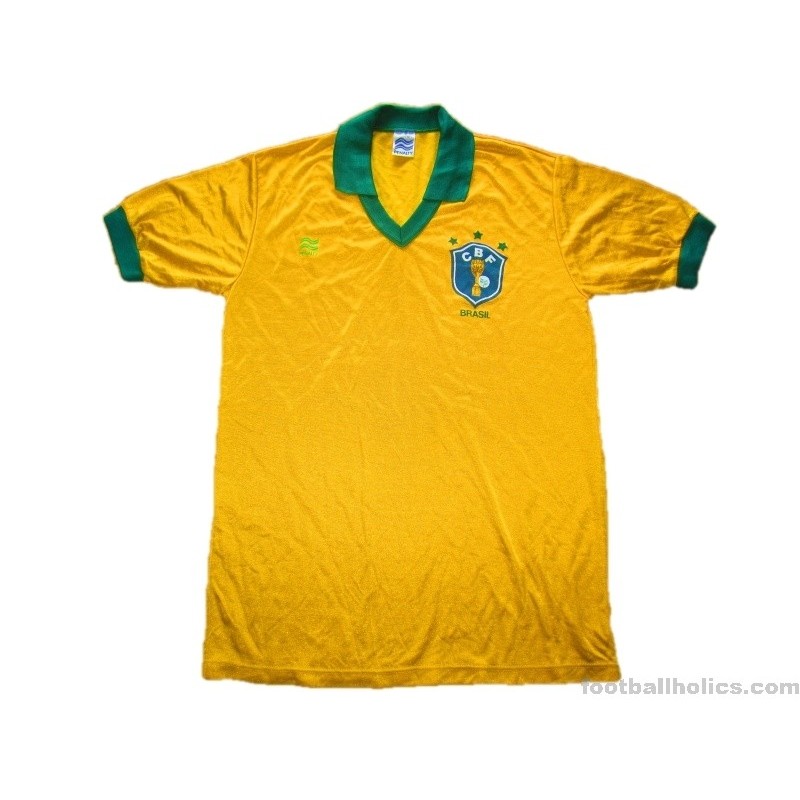 BRAZIL NATIONAL TEAM 1985 HOME FOOTBALL SHIRT SOCCER JERSEY PENALTY SIZE M  (8)