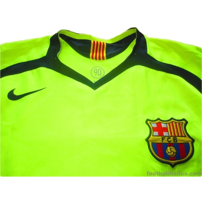 2006-07 orange Nike FC Barcelona Messi #19 away shirt, retroiscooler