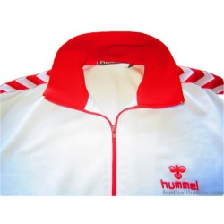 1990s Hummel White & Red Tracksuit Top