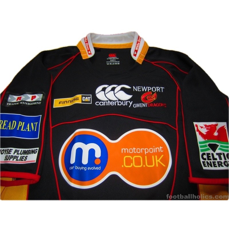 2008-09 Newport Gwent Dragons Rugby Pro Home Shirt