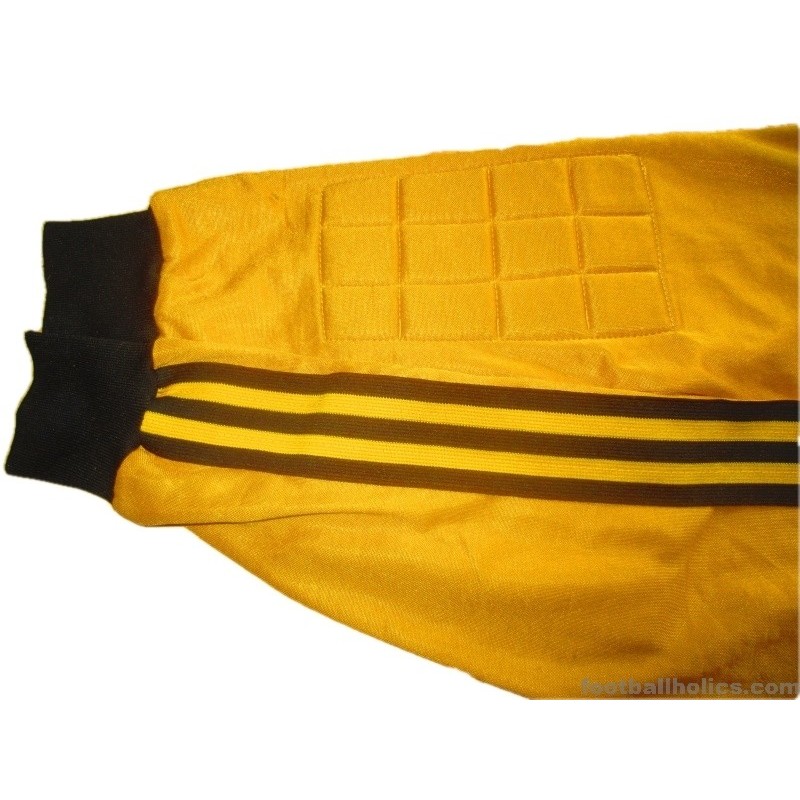Vintage Adidas 80s 90s Goalie Goalkeeper Jersey Yellow #1 UVA Virginia Team  XL
