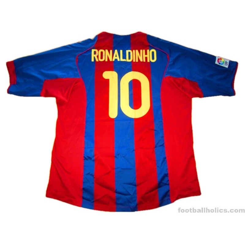 Barcelona 2004-05 Home Shirt Ronaldinho #10 (Excellent) M