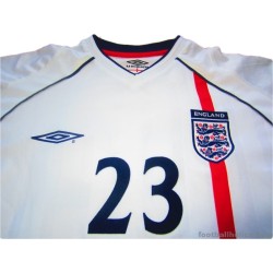 2001/2003 England Player Issue No.23 Home