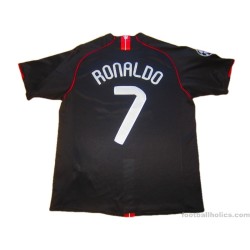 2007/2008 Manchester United Ronaldo 7 Champions League Away