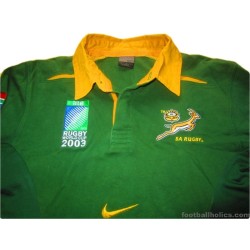 2003 South Africa Springboks 'World Cup' Home