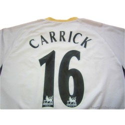 Manchester United No16 Carrick Away Long Sleeves Soccer Club Jersey