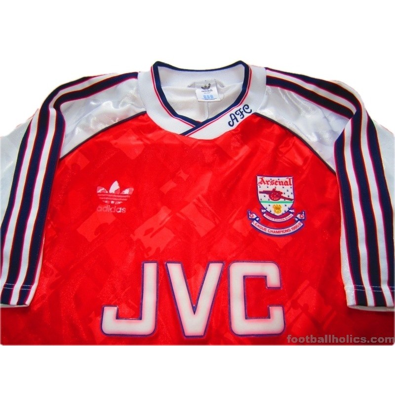 Official Adidas Arsenal Home Shirt 1990 1991 league champions