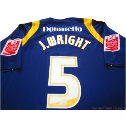 2009/2010 Brighton Hove Match Worn Wright 5 Third