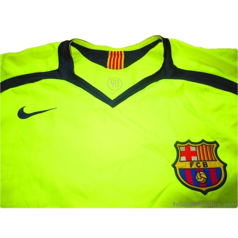 2005-06 FC Barcelona away jersey (#10 RONALDINHO) - L