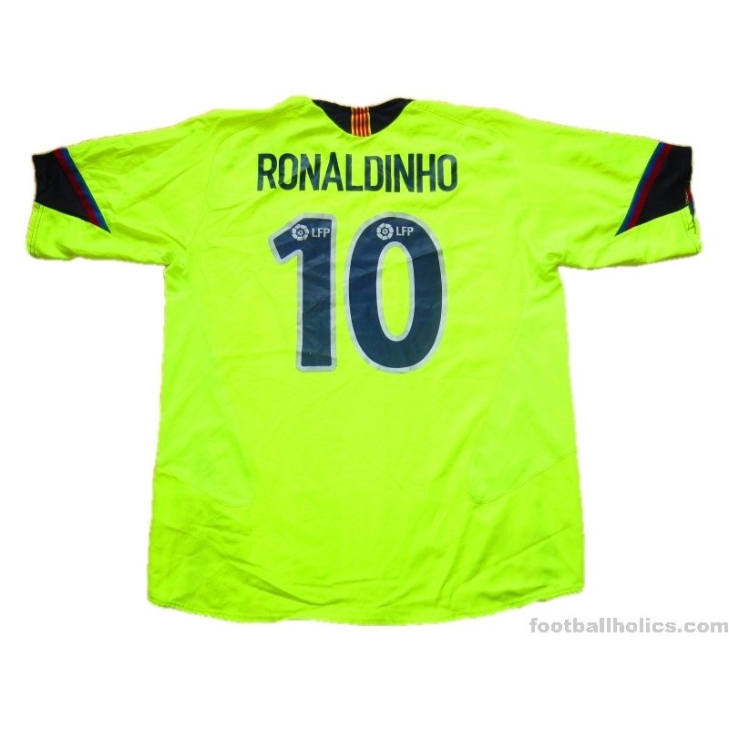 Ronaldinho Barcelona 2005 - 2006 Away Jersey Shirt Camiseta L SKU# S6DHA  195971