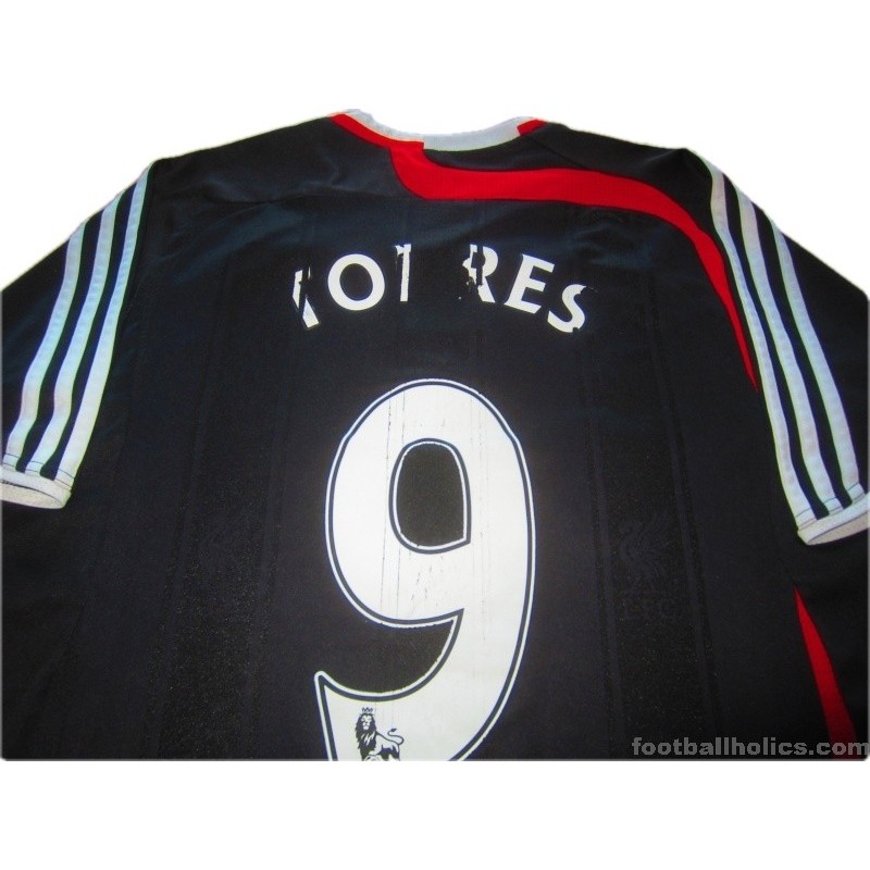 Authentic) Adidas Liverpool Away 2007/2008 #9 #Torres, Men's