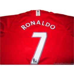 2007/2009 Manchester United Ronaldo 7 Home