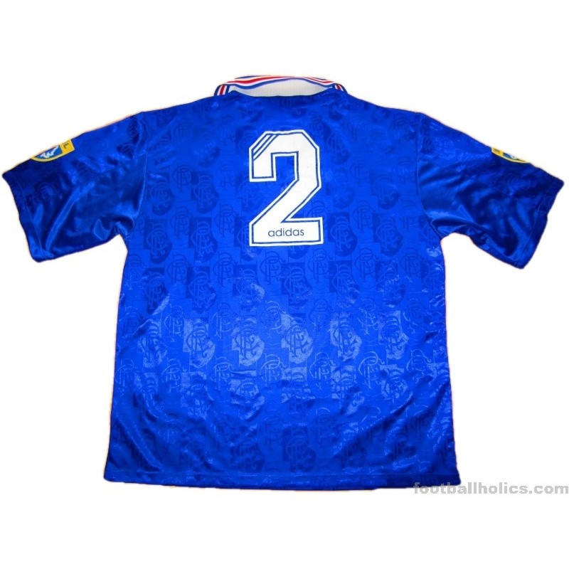 Adidas 1996-97 Rangers Match Worn Champions League Home Shirt