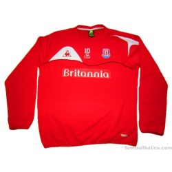 2009-10 Stoke City Player Issue (Fuller) No.10 Training Sweatshirt
