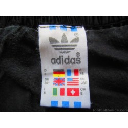 1980s Adidas Vintage Black Nylon Shorts