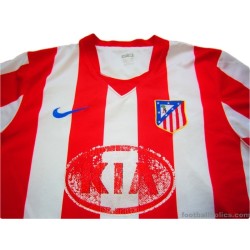 2007-08 Atletico Madrid Kun Aguero 10 Home Shirt