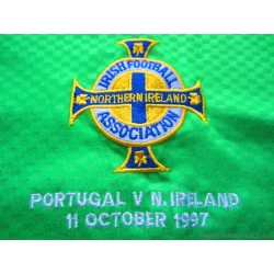 1997 Northern Ireland Match Issue (Hughes) No.17 Home Shirt v Portugal
