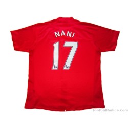 2007-09 Manchester United Nani 17 Home Shirt