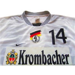 1998 Germany 'Super Cup' Match Worn No.14 Home Shirt v France