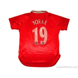 1999-2000 Manchester United "Champions League Winners' Yorke 19 Home Shirt