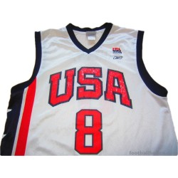 2002 USA 'Dream Team' Bryant 8 Home Jersey