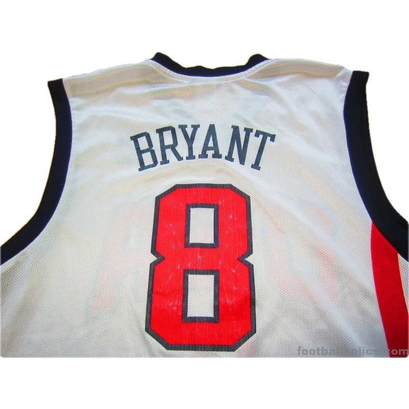 2002 USA Basketball Bryant 8 Home Jersey