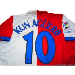 2006-07 Atletico Madrid Kun Aguero 10 Home Shirt