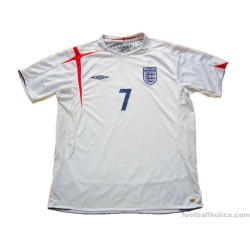 2005-07 England Beckham 7 Home Shirt