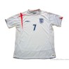 2005-07 England Beckham 7 Home Shirt