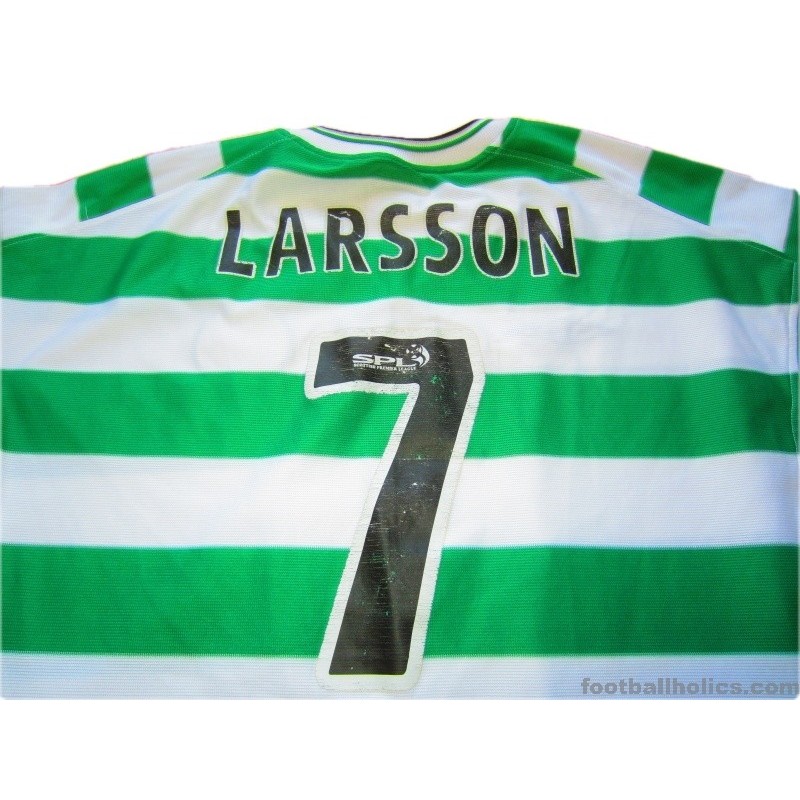 Celtic 03/04 #7 LARSSON 3rd Awaykit Nameset Printing