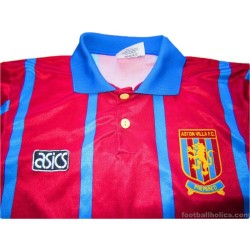 1993-95 Aston Villa Saunders 9 Home Shirt