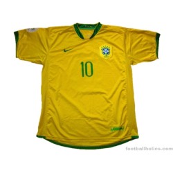 2006-08 Brazil Ronaldinho 10 Home Shirt