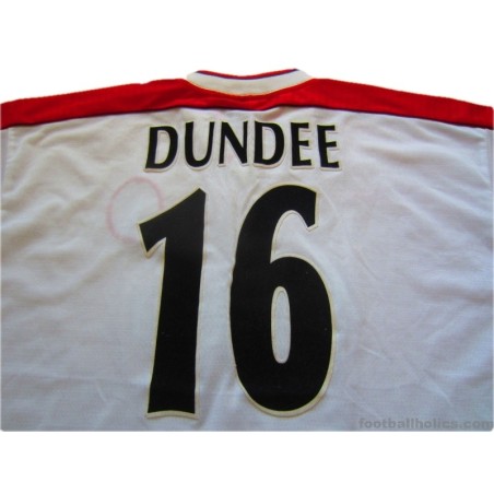 1998-99 Liverpool Match Issue Dundee 16 Uefa Cup Away Shirt v Valencia