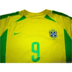 2002-04 Brazil Ronaldo 9 Home Shirt