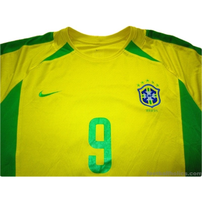 RONALDO 9 Brazil Shirt - Large - 2002/2004 - Home Nike Jersey