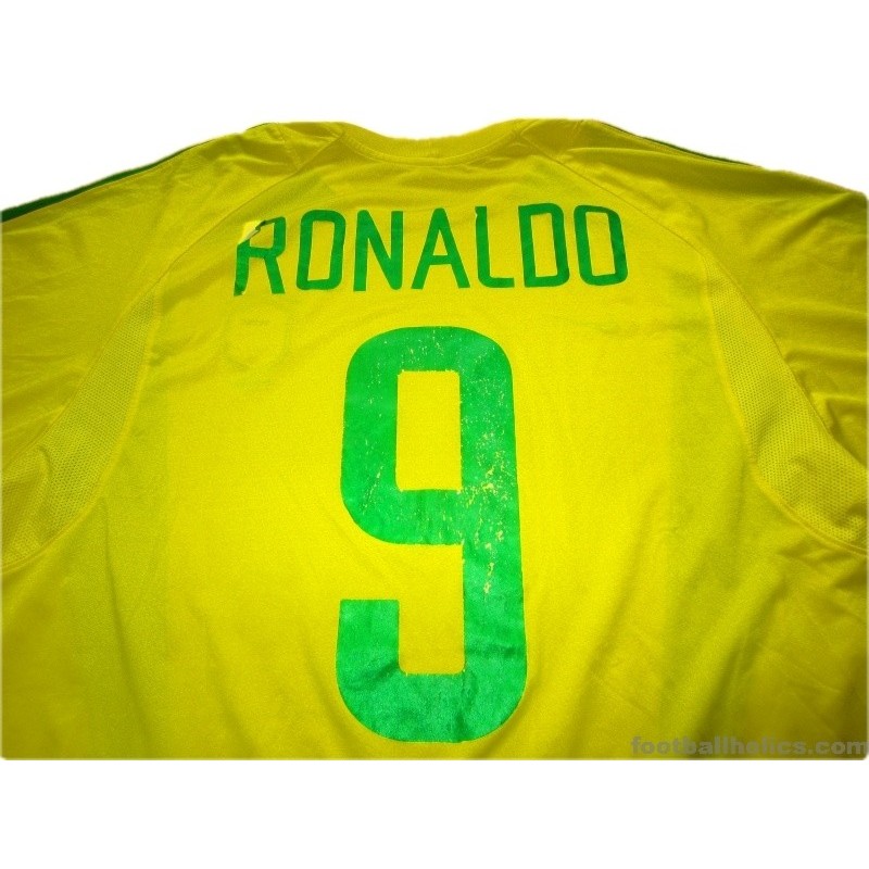 2002-04 Brazil Ronaldo 9 Home Shirt