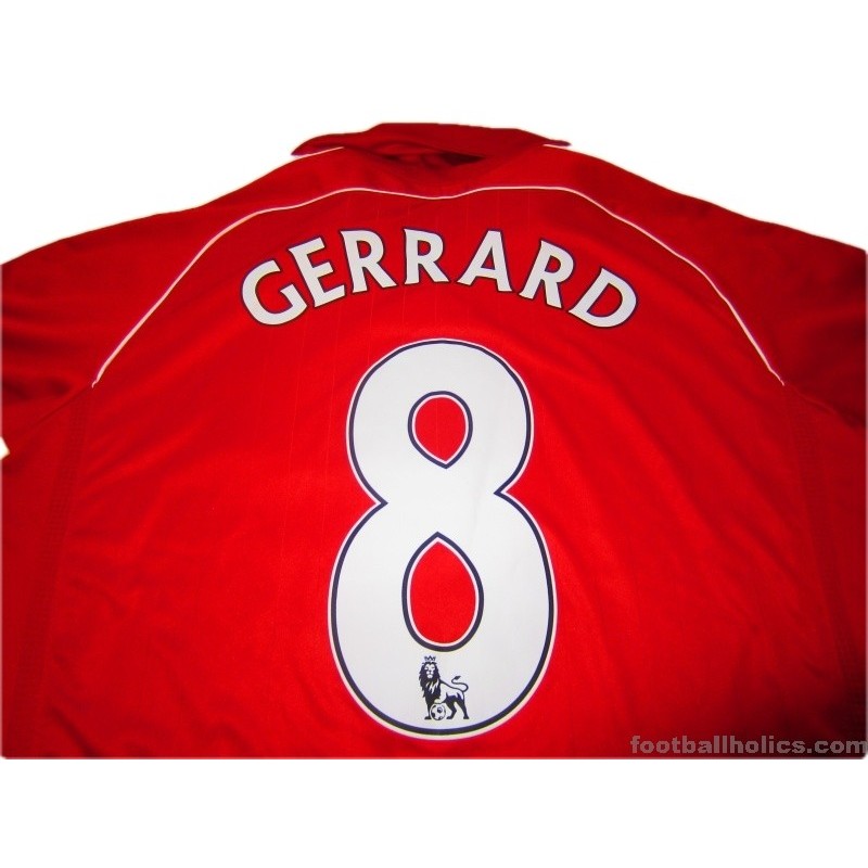 2006-08 Liverpool Gerrard 8 Home Shirt