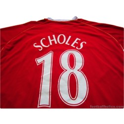 2006-07 Manchester United Scholes 18 Home Shirt