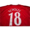2006-07 Manchester United Scholes 18 Home Shirt