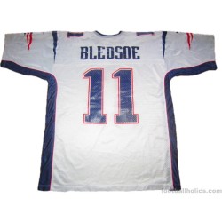 2000-01 New England Patriots Bledsoe 11 Road Jersey
