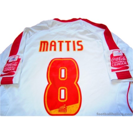 2008-09 Walsall Match Worn Mattis 8 Home Shirt