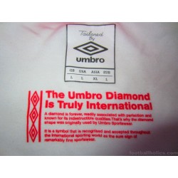 2010-11 Umbro Diamond Icons Ringer White Red T-Shirt