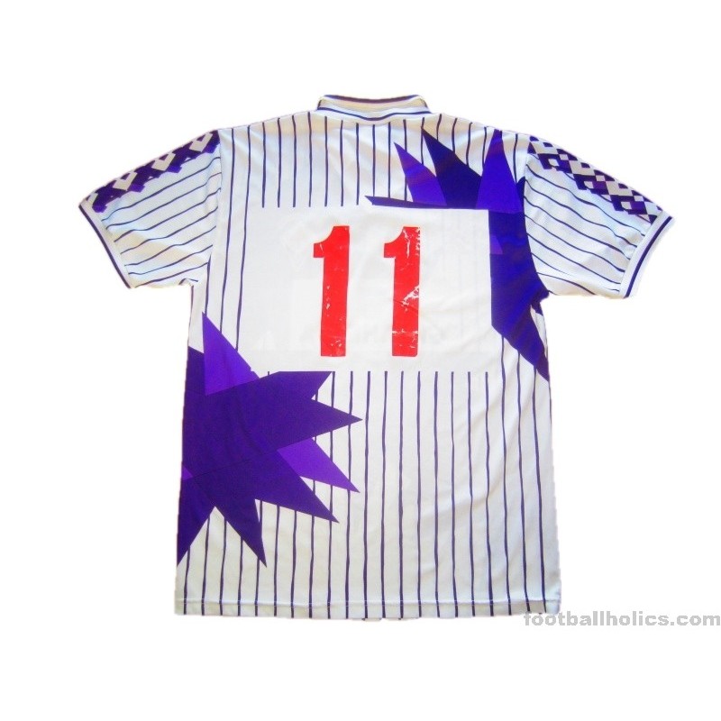 Match worn/issued Fiorentina home shirt 1992-1993 by #5 (Faccenda)