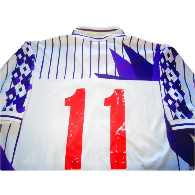 Match worn/issued Fiorentina home shirt 1992-1993 by #5 (Faccenda)