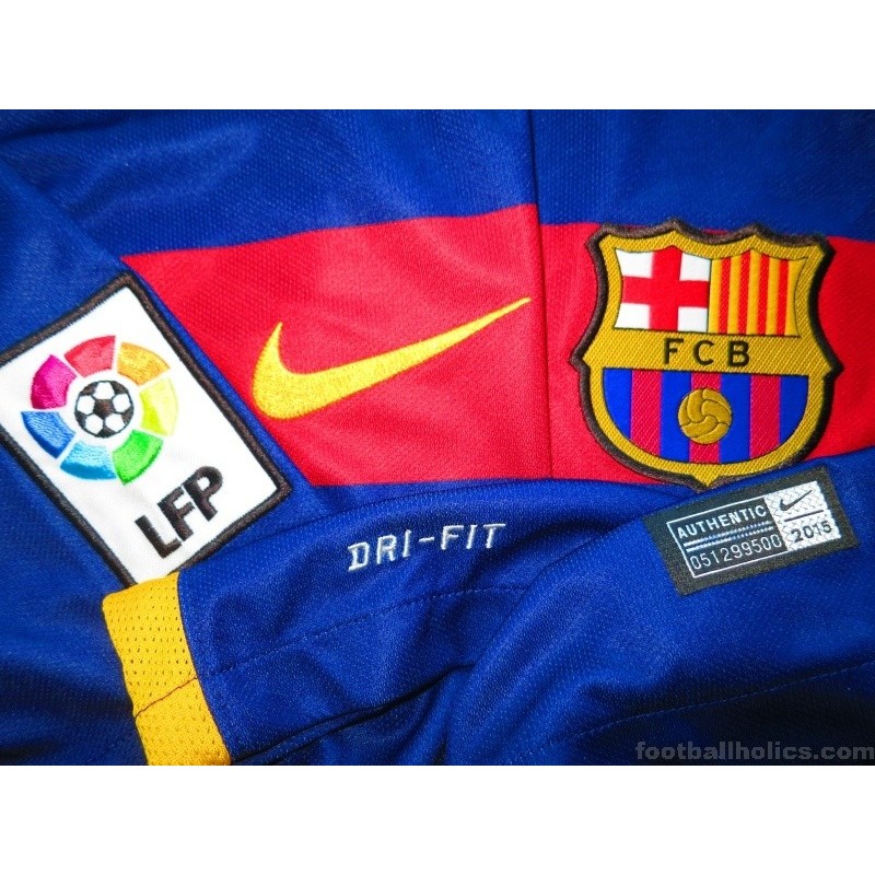 Barcelona Home Shirt 2015/16 (average) Childs size 140 on tag, 10 to 1 –  ConvertYourShirt